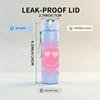 1PC Xoxo Pink Circle Pattern Print 750ml Color Plastic Sports Water Bottle Leakproof Flip Straw Lid Suitable for Sports Office Home Use