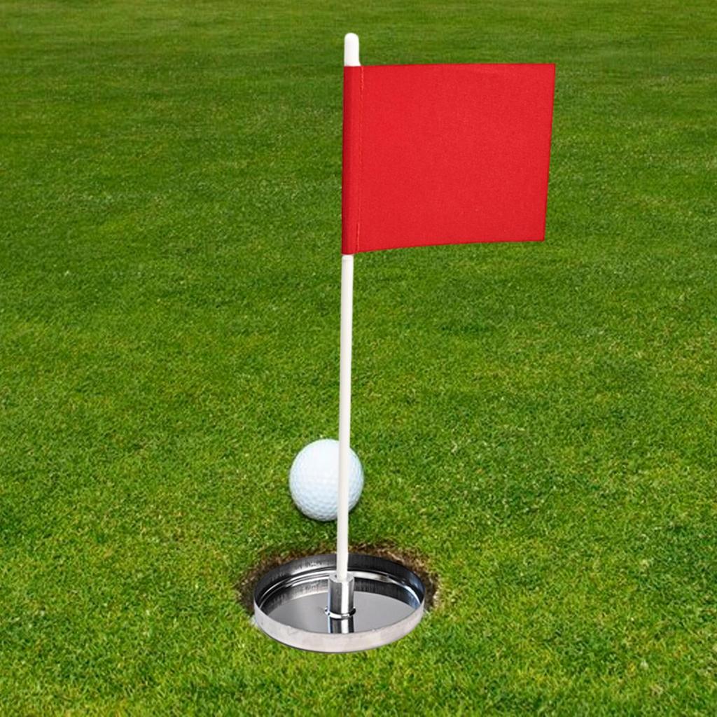 Golf Pin Flag Hole Cup Set Portable Lawn Yard Practice Accessory for Women Men Gift Home Backyard