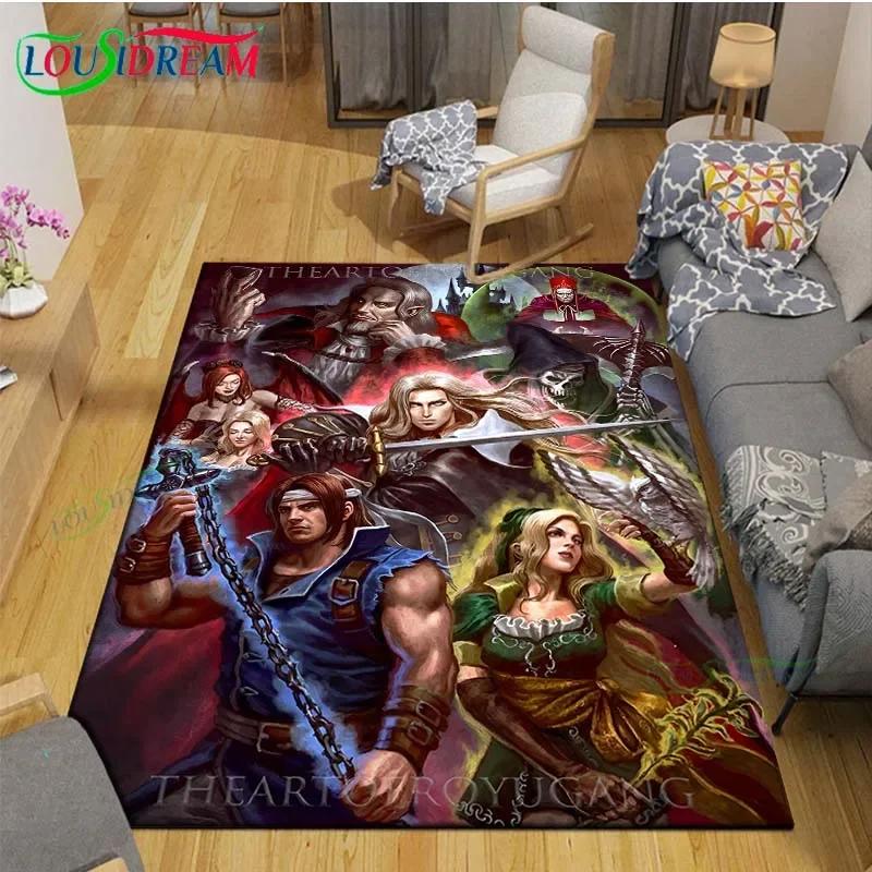 2025 Game 3D C-Castlevania Dracula Carpet Living Room Bedroom Bedside Mat Fashion Floor Mat Area Rug Door Mat Bedroom Decoration