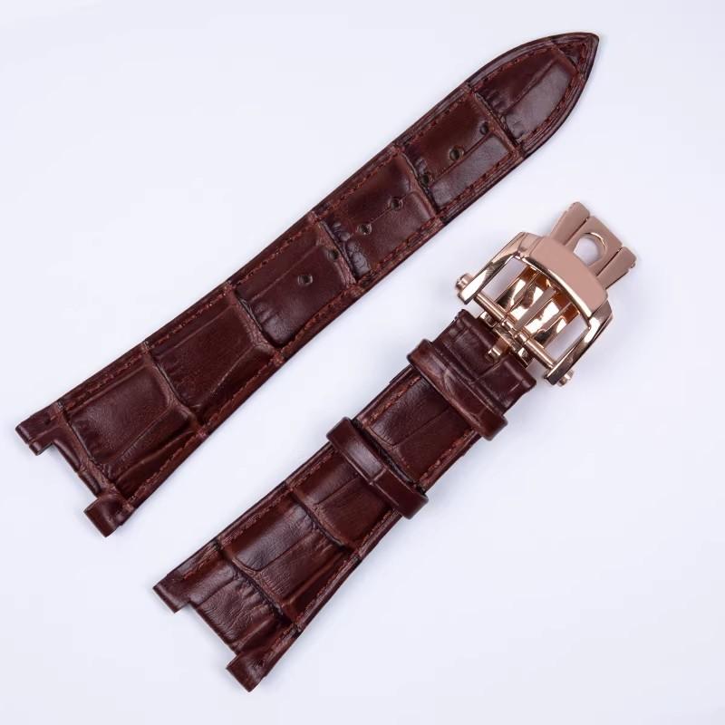 Cinturini per Patek Philippe Serie Nautilus 5711 5712 5980 Vera Pelle di Mucca Cinturino Impermeabile 25mm
