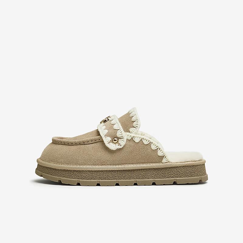 TATA Women s Fur Loafers CFN01DH4 38 абрикосовый