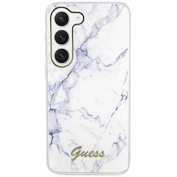 Etui do Samsung Galaxy S23 Plus Guess Marble Białe
