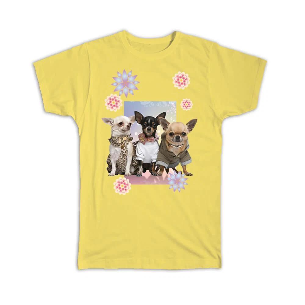 Подарочная футболка : Чихуахуа Игрушечный Терьер Модные Собаки Питомцы Животные Милые Забавные S