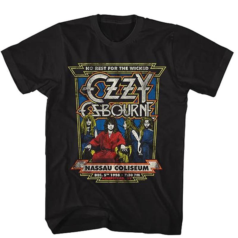 2025 Summer New Ozzy Osbourne Rock Band Print Print T-shirt Men Women Short Sleeve T-shirt High Quality Street Wear Men's Wear