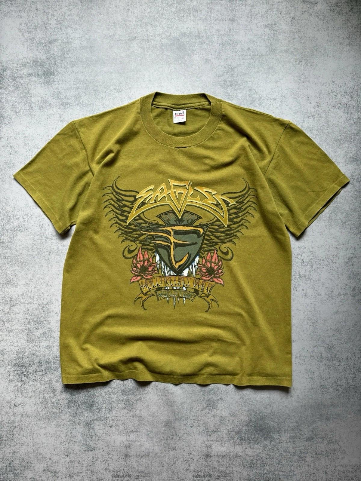 

Винтажная футболка 90-х Eagles Hell Freezes Over World Tour Рок-группа Мужской размер XL S