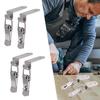 8PCS 90 Degrees Duck-mouth Buckle Hook Lock Stainless Steel Spring Loaded Draw Toggle Latch Clamp Clip Hasp Latch Catch Clasp