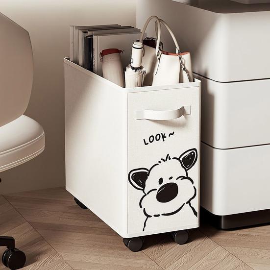Storage Basket Laundry Bin with Wheels Handle Design Large Capacity Waterproof Foldable Clothes Toys Organizer Basket