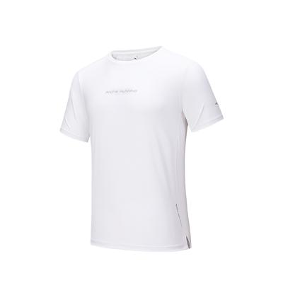 Laufserie Einfacher Buchstabe Schnelltrocknend Bequem Vielseitig Rundhals Sport Kurzarm T-Shirt Herren Oberteile Reinweiß 152535105-3