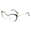 Retro Gold Triangular Cat Flat Glasses Anti-blue Glasses