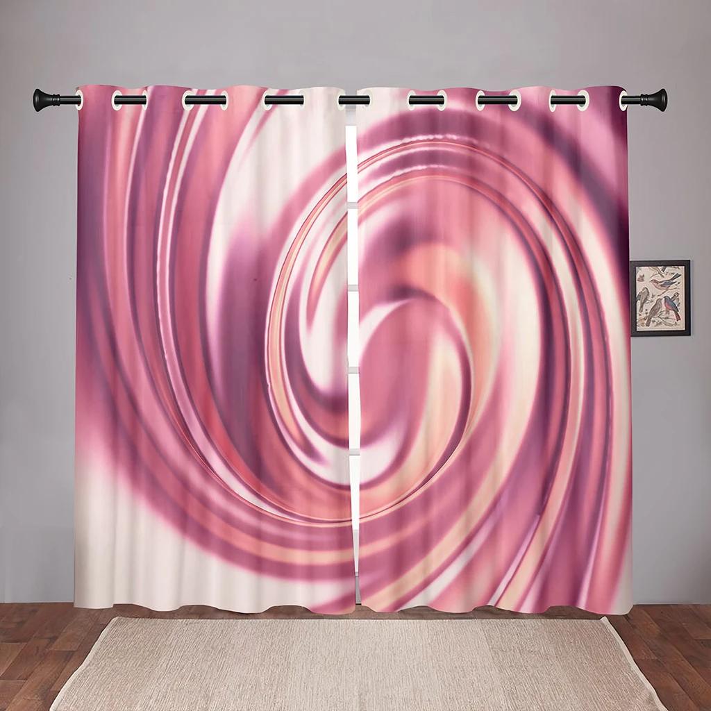 Render Abstract Art Wavy Blackout Window Curtain for Bedroom Living Room Bathroom Kicthen Door Hall Home Hook High Shading New