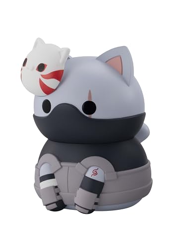 MEGA CAT PROJECT NARUTO Shippuden Big Nyart! Series 2 Hatake Kakashi Anbu, Approximately 100mm, Pre-painted PVC Figure
