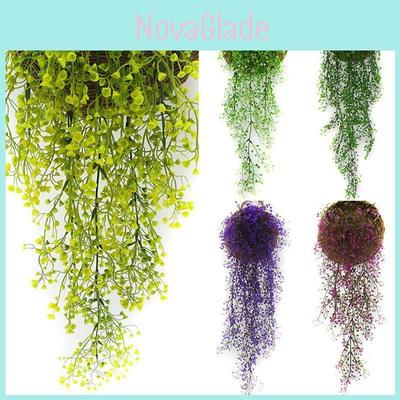 Elegant Plastic Artificial Hanging Basket Flower Vine For In/outdoor Wall Decoration