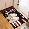 1PC Custom Name Bigfoot American Flag Theme Floor Mat Ideal for Living Room, Game Rooms, Office, Bedroom Floor Mat Playful Design