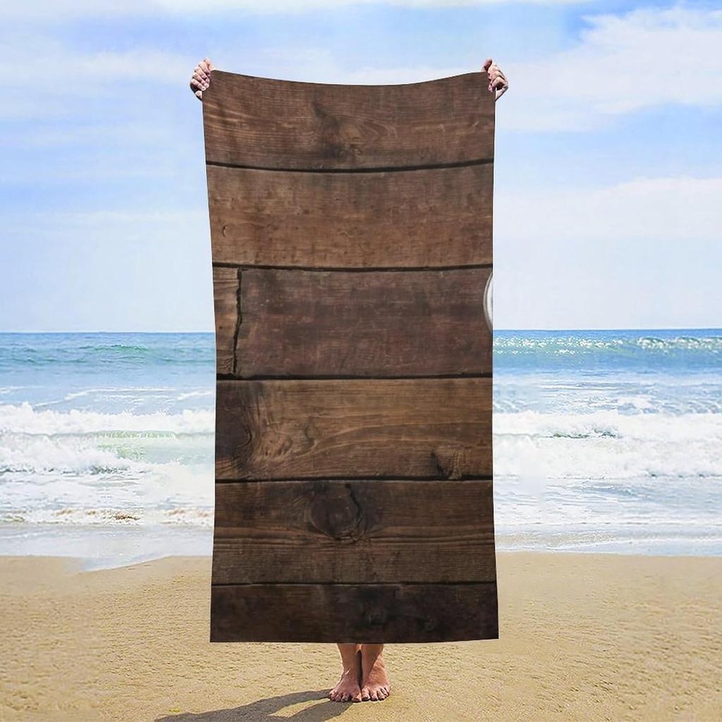 Beach Towel for Men Women Absorbent Quick Dry Bath Towels Compatible with Totem Native American Wolf Dream Catcher, Sand Free