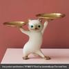 Creative Cat Sand Sculpture Tray: Cartoon Key Storage & Ornament for Living Room or Entrance, Perfect Housewarming Gift