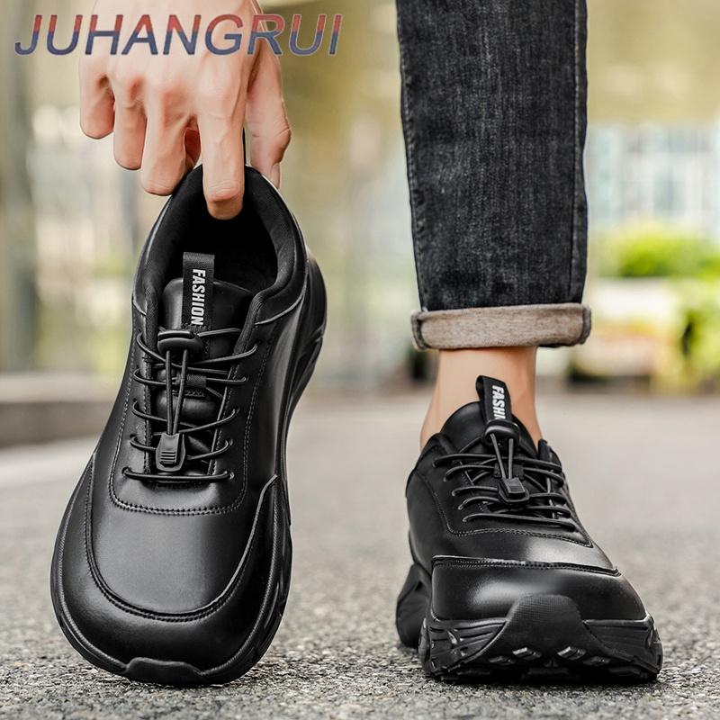 

New Men s Wide Toe Casual Leather Shoes Autumn Winter Sports Shoes Breathable Leather High-quality Soles Non-slip Hiking Shoes 36