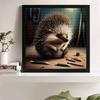 New Arrival 5D DIY Full Circle Diamond Painting "Hedgehog" Embroidery Cross Stitch Home Decor Gift