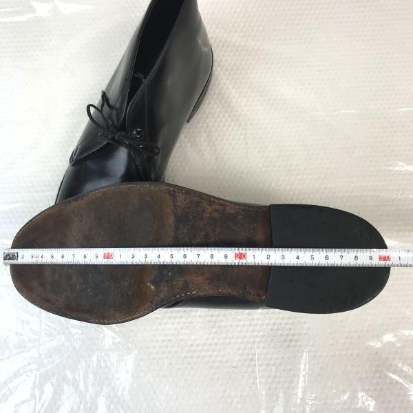 60s-70s Vintage Goodyear Chukka Boots Corfam Leather 9 26.5-27cm Black(USED)