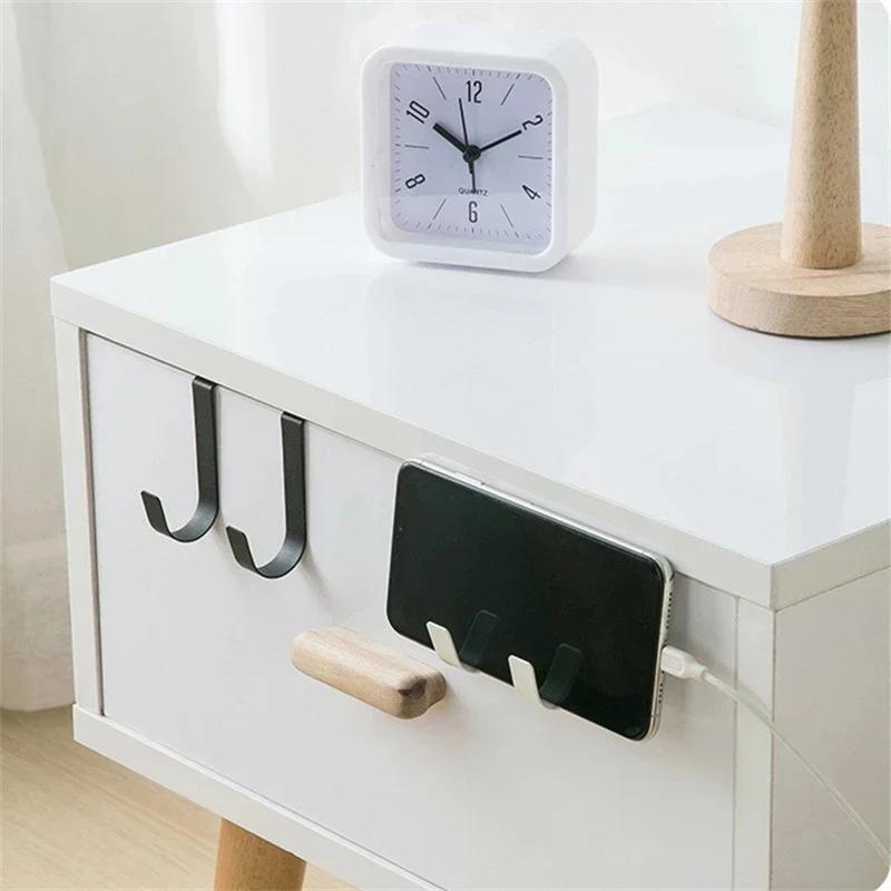 4PCS Hooks Kitchen Cabinet Door Back Hook Hanging Rack Clothes Coat Hat Towel Hanger Storage Hook Bathroom Accessories