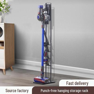 Dyson Vacuum Wall-Mount: No-Punch Black Hanging Storage Bracket