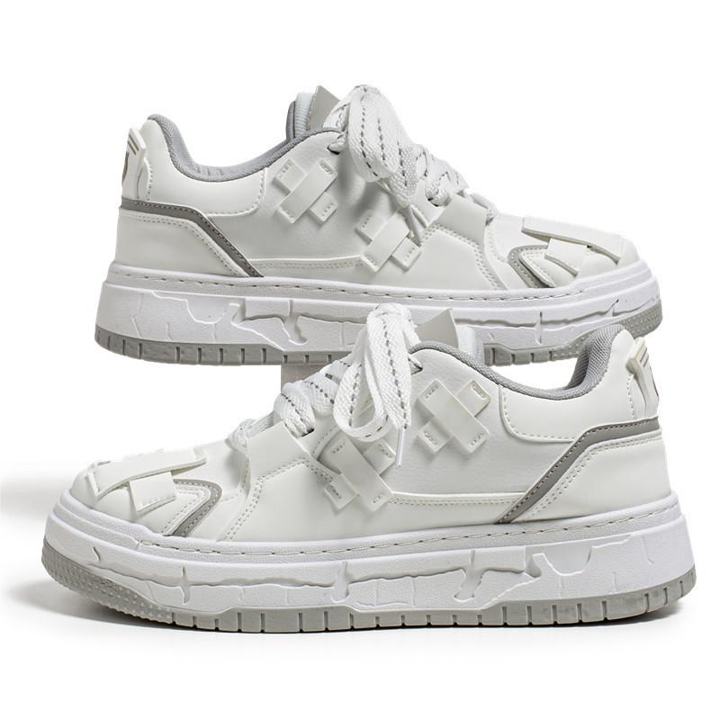 

Guochao patch shoes 2024 autumn new fashion versatile thick baseplate shoes classic bread casual sports men s shoes 39