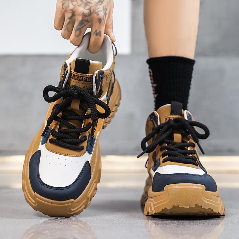 New Men's Fashion Casual Low Top Sports Shoes Students Thick Sole Comfortable Sneakers Boys Male Classic Breathable Basketball Shoes