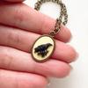 Geometric Crow Pendant Necklace With Alloy And Electroplating For Women