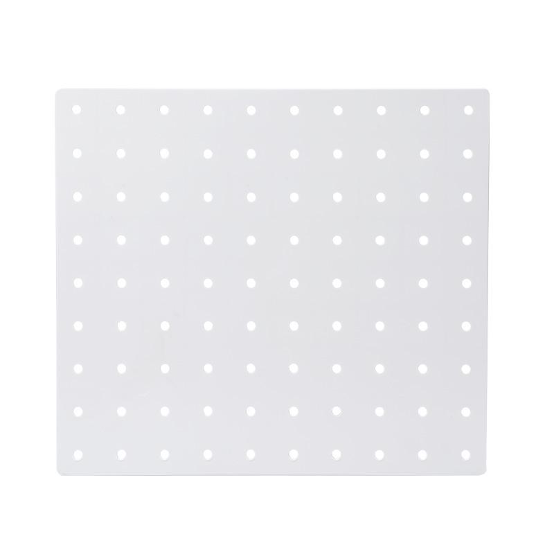 Pegboard Wall-Mount Kitchen Storage Rack for Seasonings - Hole-Free Combinable Shelf