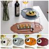 Retro Faux Leather Dinner Mat Oil-resistant Nordic Style Placemat Waterproof Thermal Insulation Mat Western Cuisine