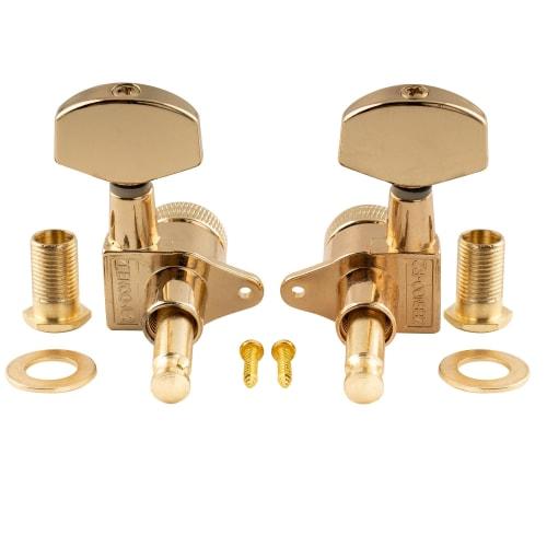 Musiclily Pro L3+R3 Guitar Locking Tuners for Les Paul Electric/Acoustic Guitars, Gold