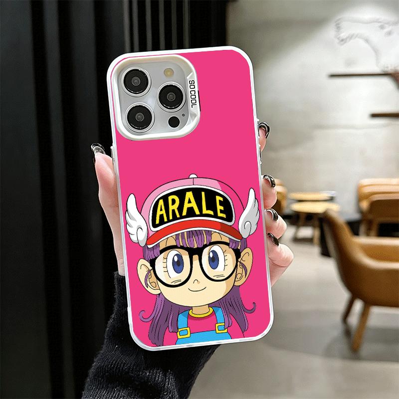Arale S-Slump Anime Soft Phone Case for iPhone 15 16 17 Pro Max 17Air 16E 14 Plus 13 12 Mini Shockproof Cover Back Shell