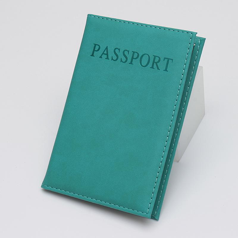 Custom Logo PU Leather Passport Holder Clip - English Leather Travel Cover