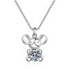 D color 0.5CT Moissanite Necklace 925 Silver Cute Zodiac Pendant Jewelry Luxury Glitter Versatile Necklace