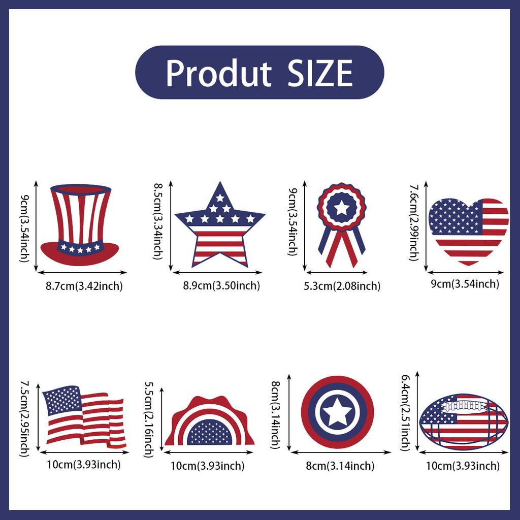 

American Flag Party Accessories With Paper Hang Tags For Decoration Celebration Style1