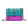 Fashion Color Blocked Eagle Head Decoration Women Casual Shoulder Chain Bag For Daily Use