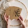 50pcs Kraft Paper Thank You Card for Enterprise Store Business Package Decoration Card Thank You For Your Order Card Wholesale
