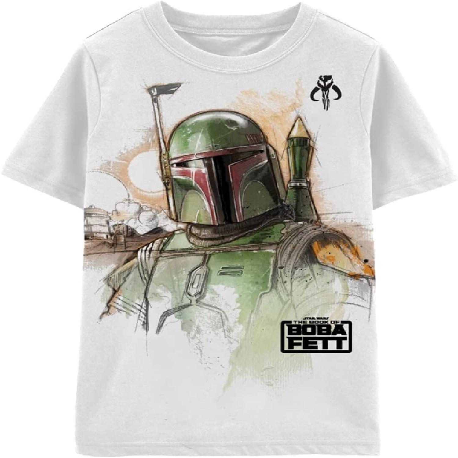 STAR WARS Футболка для мальчика Книга Бобы Фетта S белый
