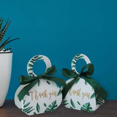 25PCS Wedding Birthday Baby Shower Party Favor Box Handbag Shape Candy Small Gift Paper Box