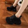 Fashion 2025 New 8.5cm Women's Chunky Sneakers Autumn Fashion Shiny Rhinestone Thick Bottom Shoes High Platform Ladies Sneaker Woman