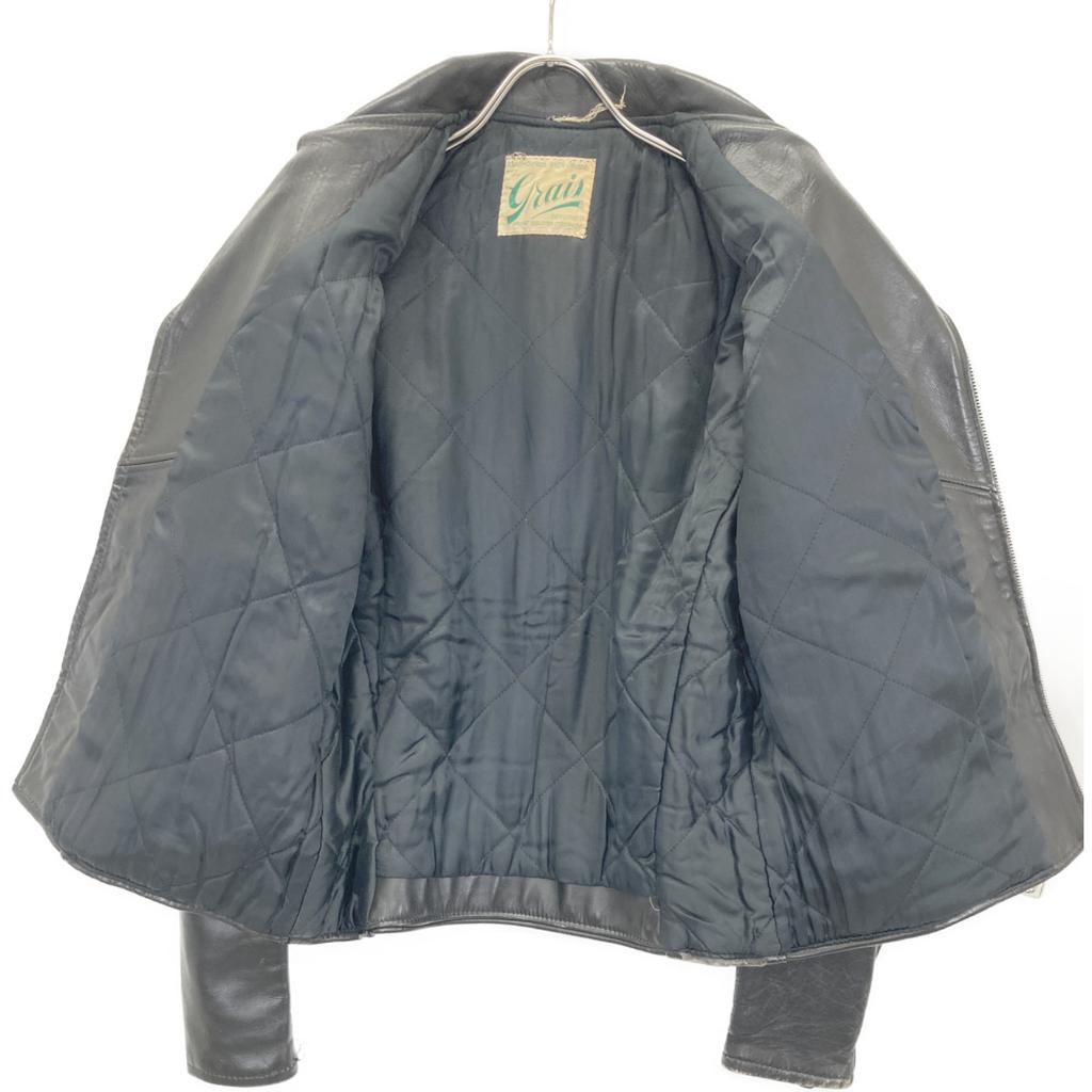 Vintage [GRAIS] 50s Black Double Rider Jacket CONMATIC Zip Jacket Not Written blackUsed