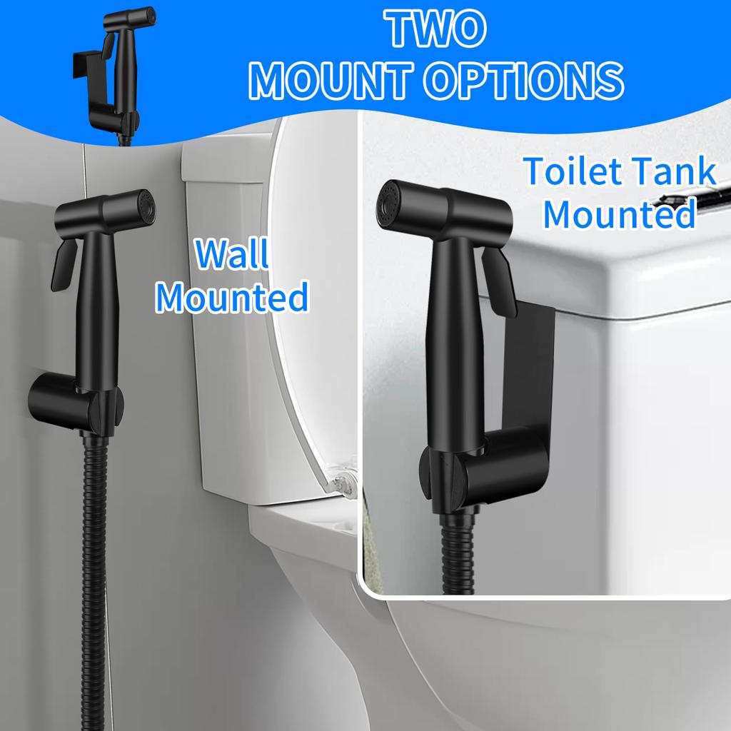 Handheld Bidet Sprayer Set 304 stainless steel Spray Gun Shower Handheld Toilet Bidet Faucet Sprayer Shower Nozzle Self Cleaning