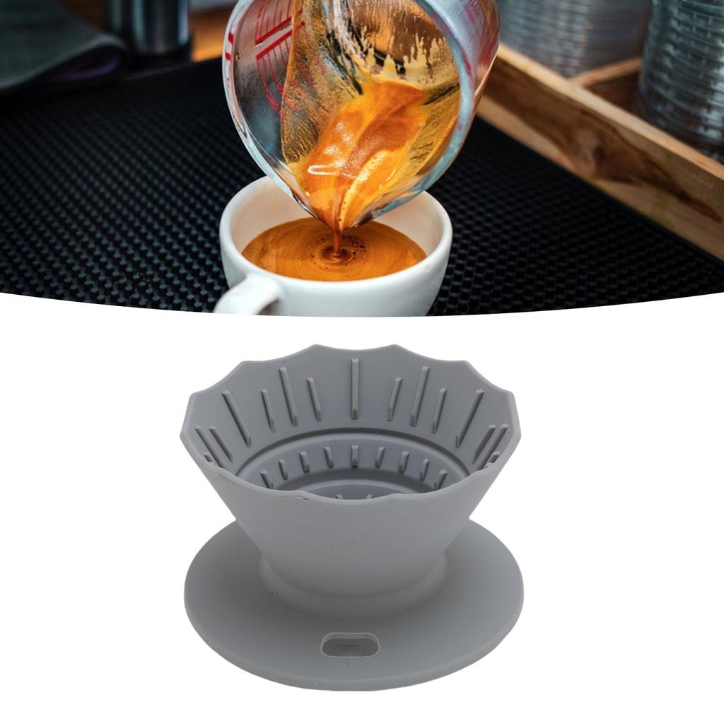 Pour Over Coffee Dripper Food Grade Silicone Folding Portable Hand Brewed Coffee Filter