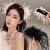 Romantic Feathered Hairpiece Hair Clip Charm For Festivals Or Everyday Wear Adds A Touch Of Elegance To Any Outfit