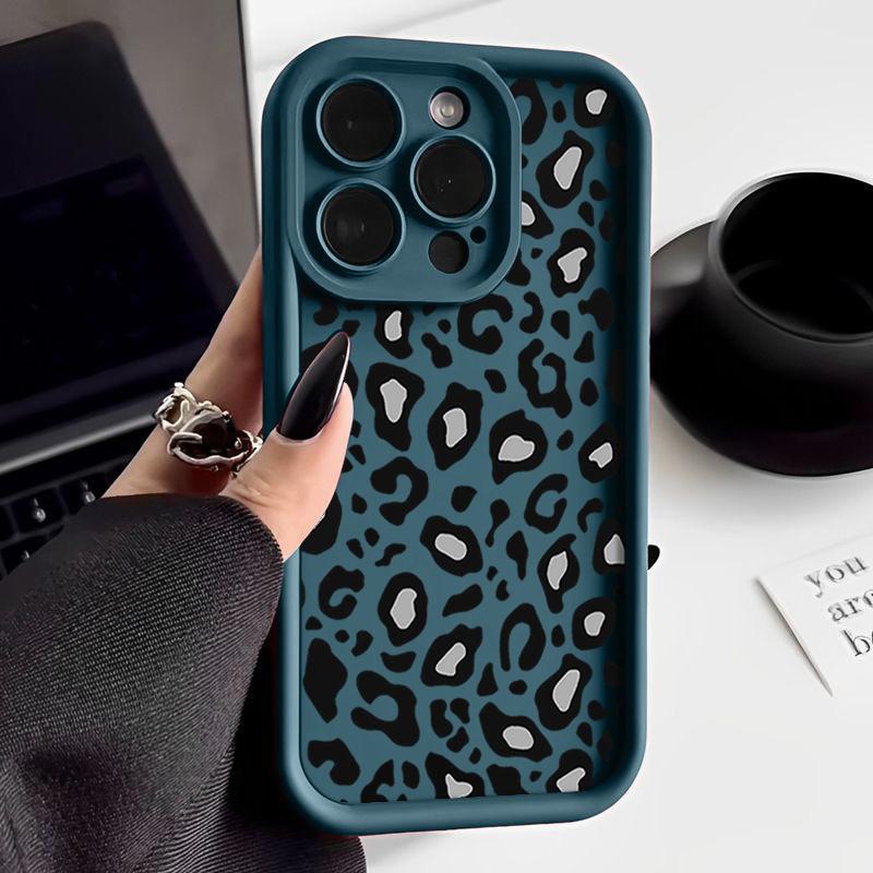 Husă TPU cu Model Imprimeu Leopard Pentru iPhone 14 15 16 Pro 13 12 11 Pro Max 15 Plus 16e Rezistentă la Șocuri Silicon Moale Husă Telefon Fundas