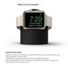 For iWatch Charging Stand Holder Silicone Dock Holder with Nightstand Mode for iWatch Wireless Charger