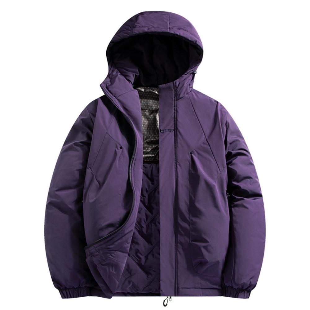 Men's charge cotton-padded clothes, winter Hong Kong style casual fashion versatile warm waterproof hooded jacket
