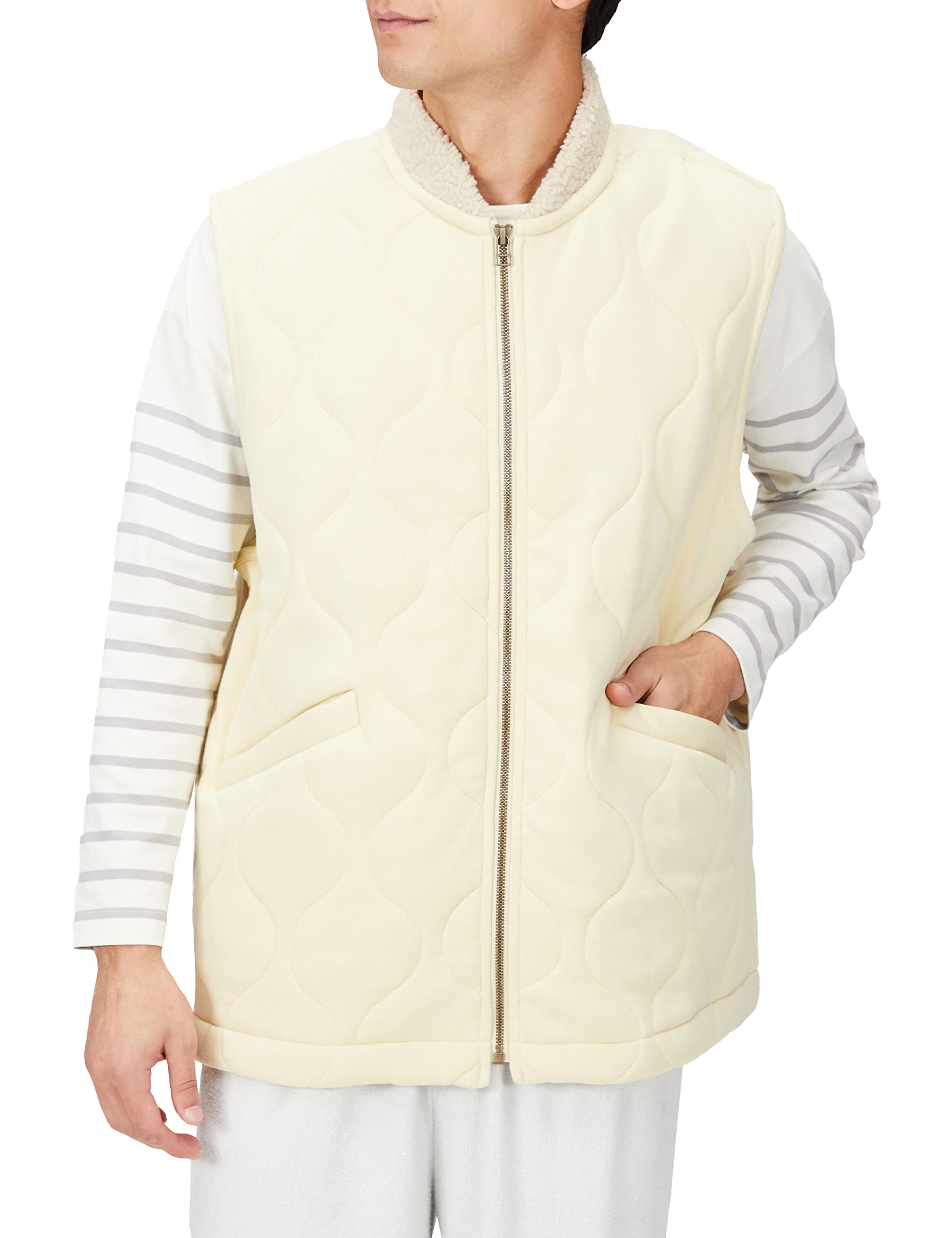 

HOMME Jersey Quilt Vest PHCT224942 YEL L [Gelato Pique] Men s жовтий