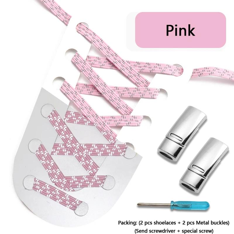 1 Paar Reflektierende Schnürsenkel Ohne Binden Gummiband für Schuhe KinderErwachsene Magnetische Verschlüsse Elastische Schnürsenkel Sneaker Laufschuhe Zubehör