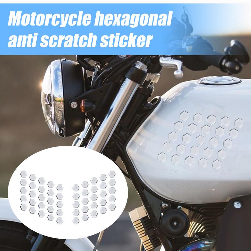 Kratzfeste Motorradaufkleber Motorrad Schutzpad 3D Sechseckig Wasserdichte Gummiaufkleber Lackaufkleber für Männer
