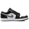 Jordan Air Jordan 1 Slip Resistant Abrasion Resistant Low top Vintage Basketball Shoes GS Black White 553560-040(Team56-)
